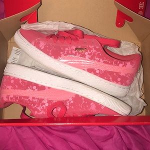 Pink puma sneakers